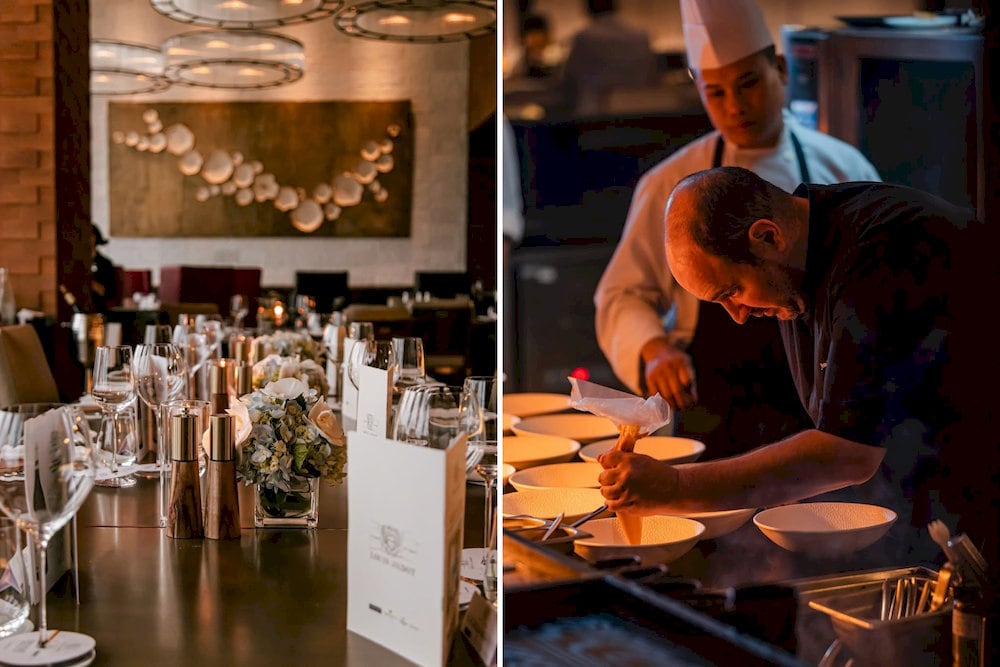 French Grill features a sleek open kitchen and elegant atmosphere, ideal for fine dining